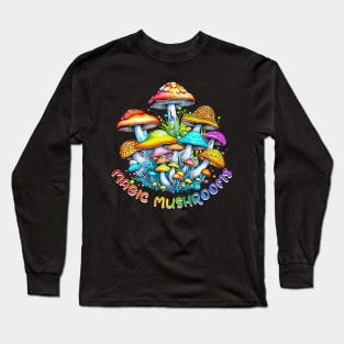 Magic Mushrooms - colorful Long Sleeve T-Shirt